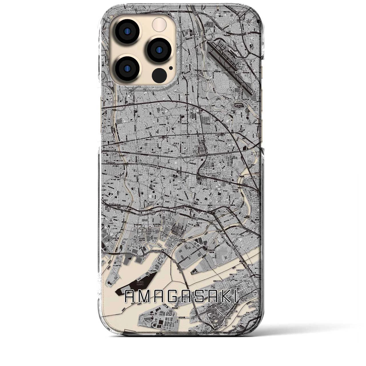 【尼崎(兵庫県)】地図柄iPhoneケース(クリアタイプ)