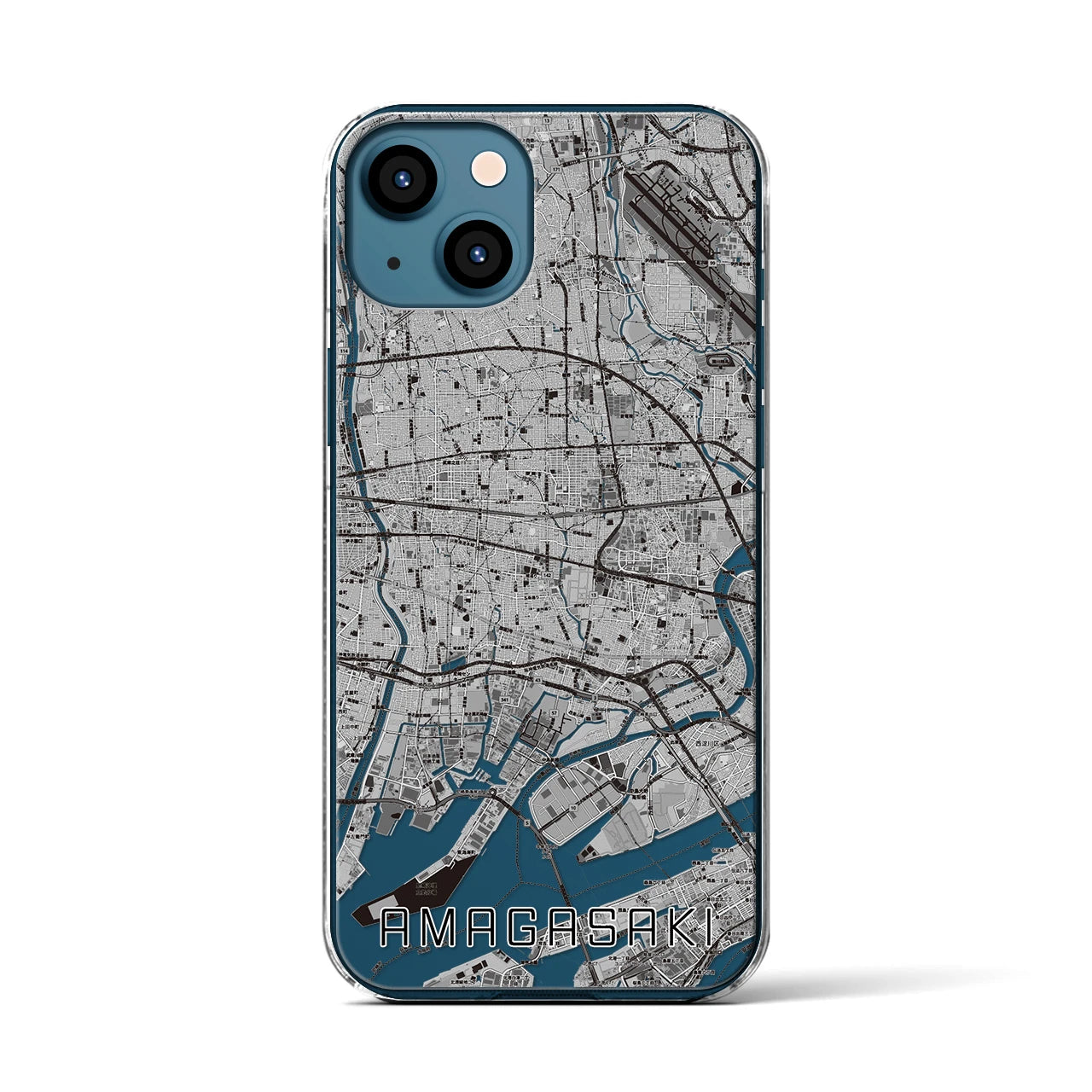 【尼崎(兵庫県)】地図柄iPhoneケース(クリアタイプ)