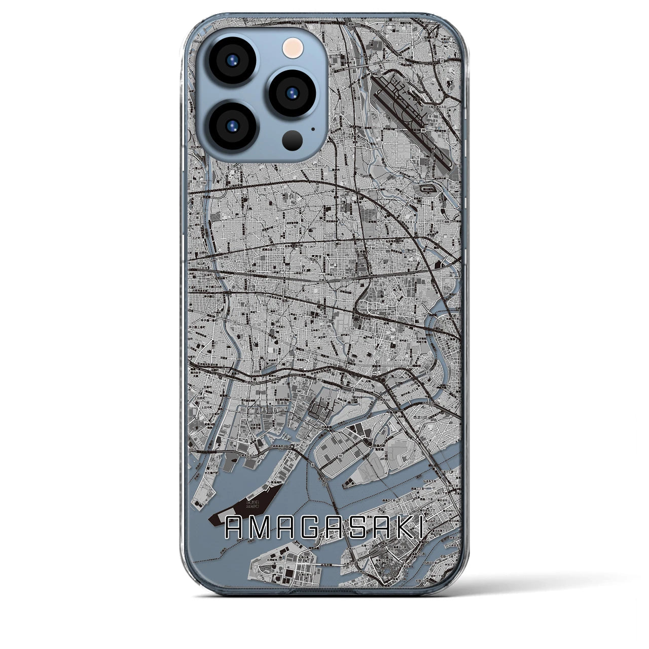 【尼崎(兵庫県)】地図柄iPhoneケース(クリアタイプ)