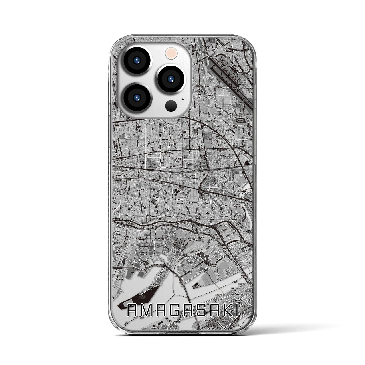 【尼崎(兵庫県)】地図柄iPhoneケース(クリアタイプ)