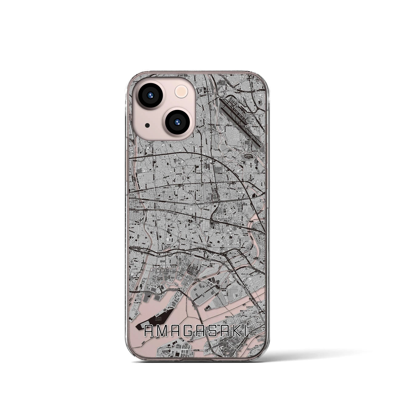 【尼崎(兵庫県)】地図柄iPhoneケース(クリアタイプ)