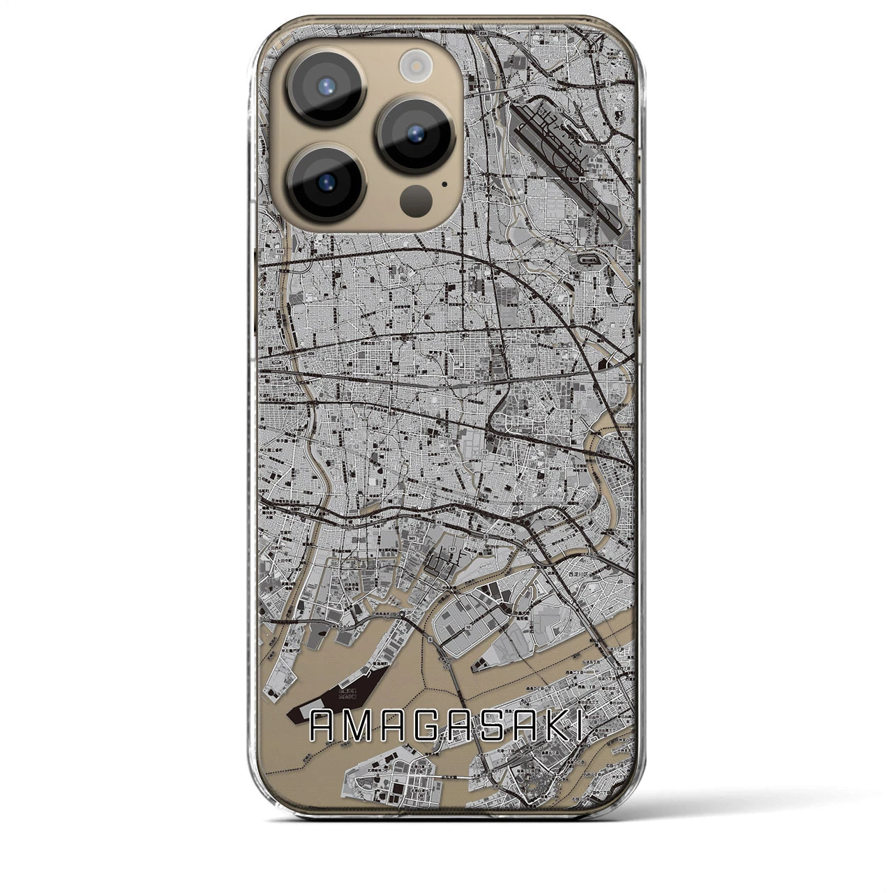 【尼崎(兵庫県)】地図柄iPhoneケース(クリアタイプ)