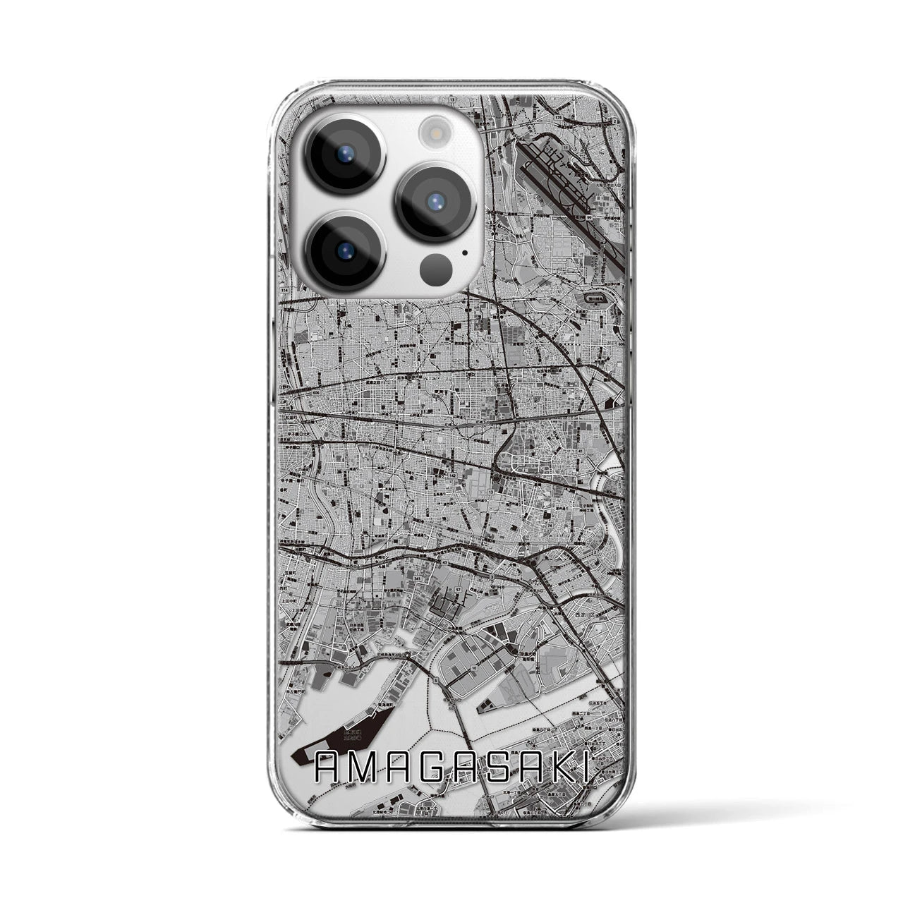 【尼崎(兵庫県)】地図柄iPhoneケース(クリアタイプ)