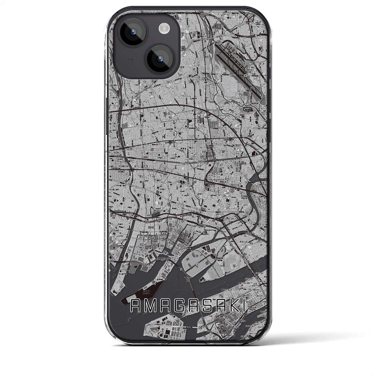 【尼崎(兵庫県)】地図柄iPhoneケース(クリアタイプ)