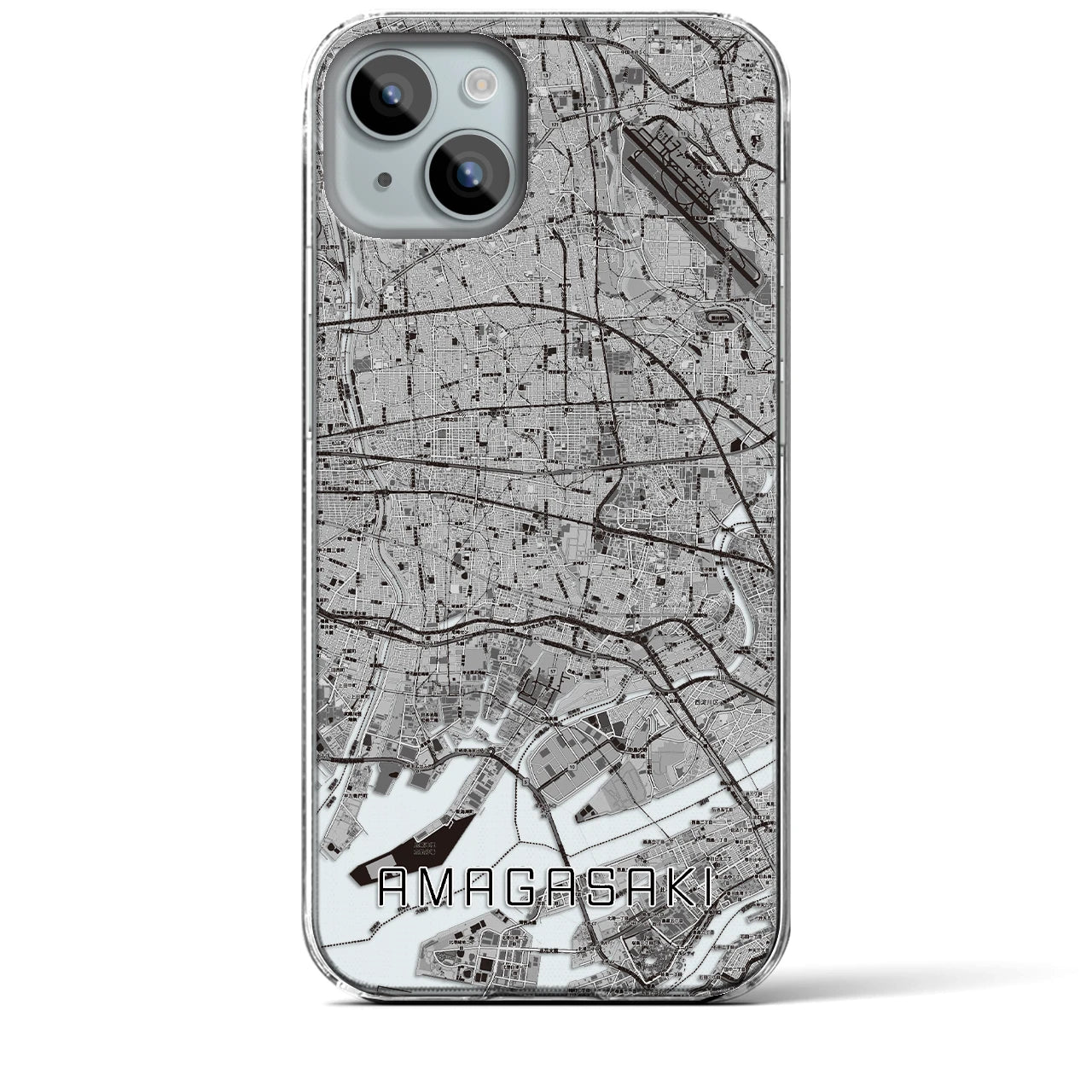 【尼崎(兵庫県)】地図柄iPhoneケース(クリアタイプ)