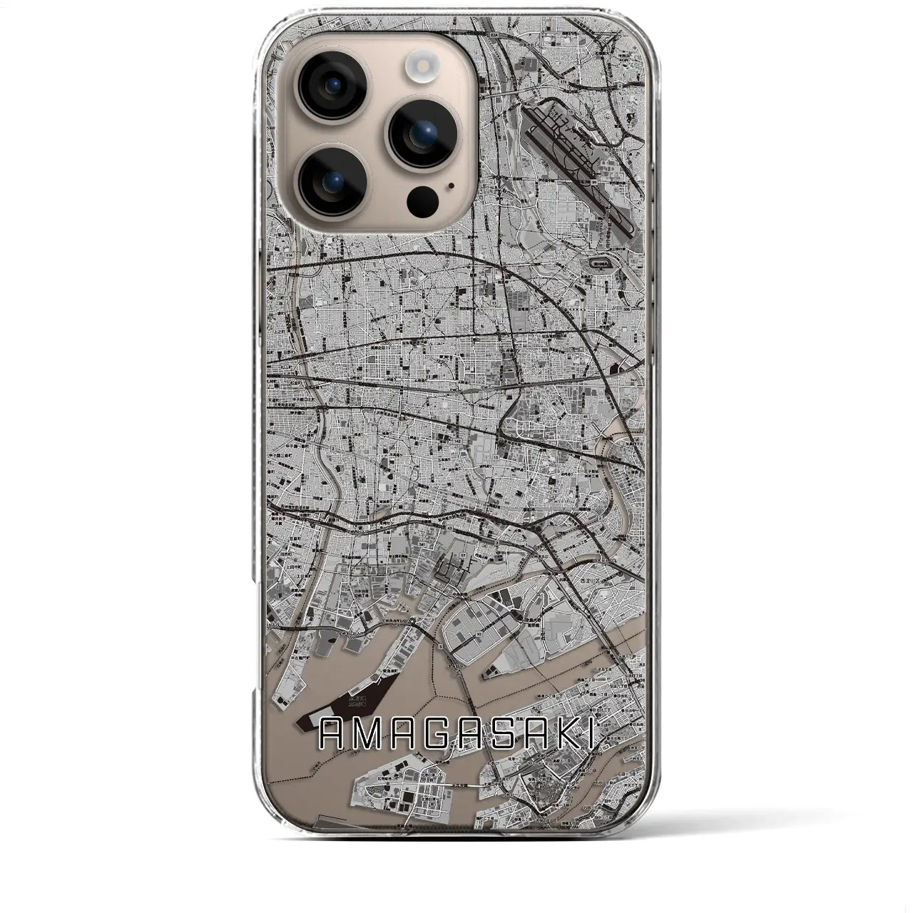 【尼崎(兵庫県)】地図柄iPhoneケース(クリアタイプ)