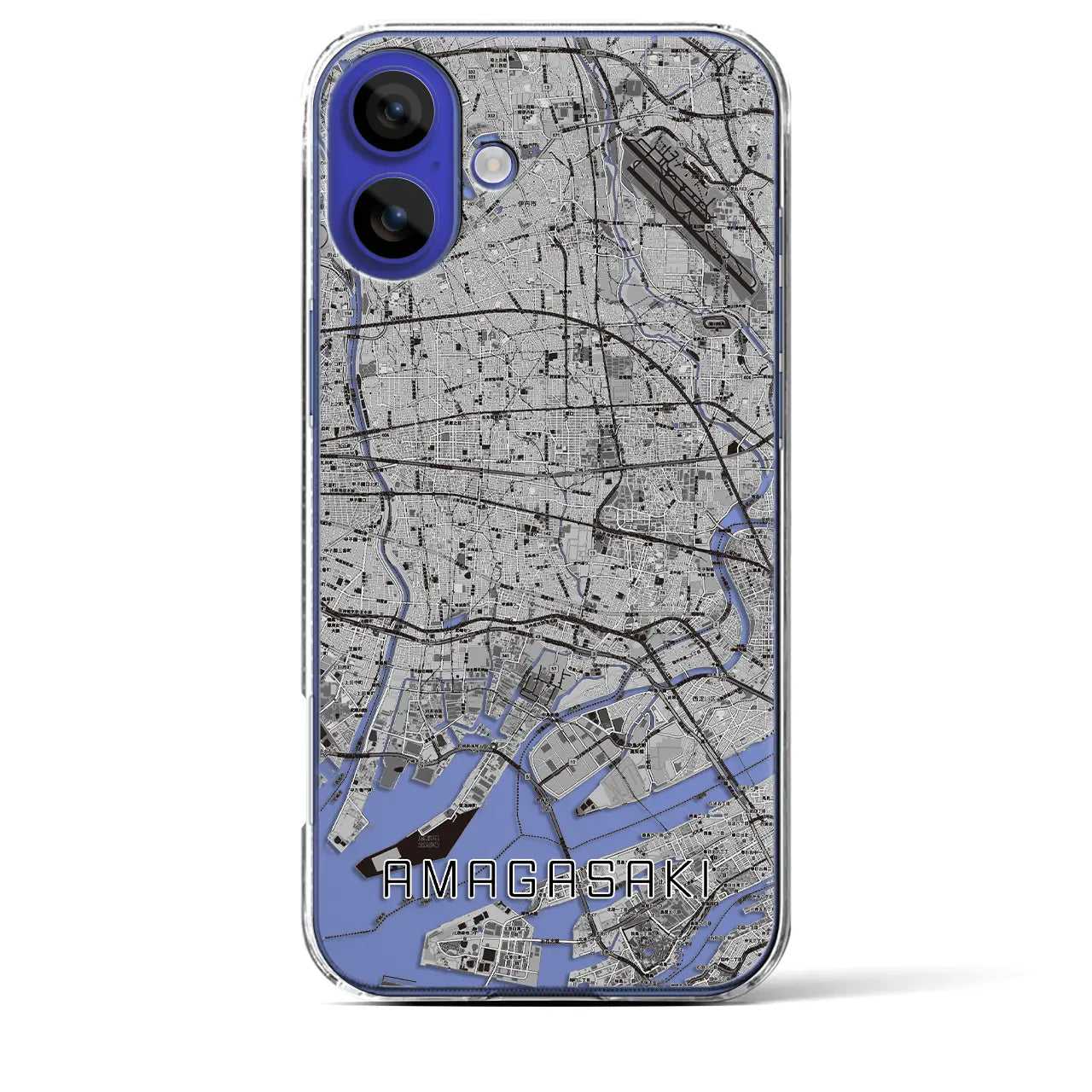 【尼崎(兵庫県)】地図柄iPhoneケース(クリアタイプ)