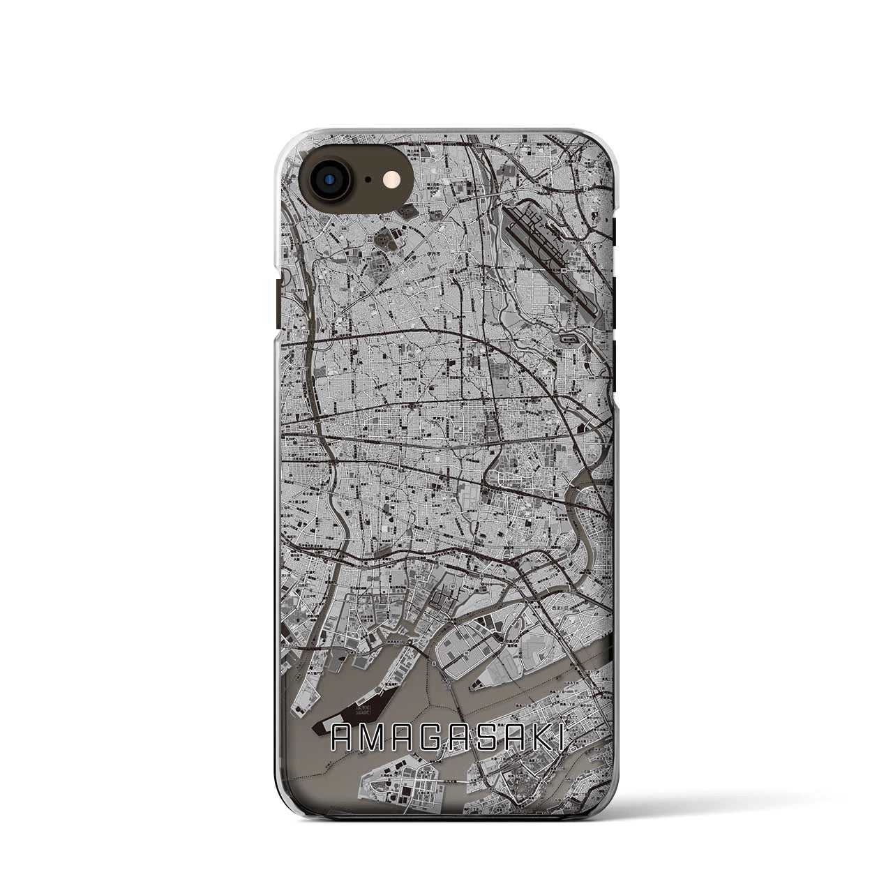 【尼崎(兵庫県)】地図柄iPhoneケース(クリアタイプ)