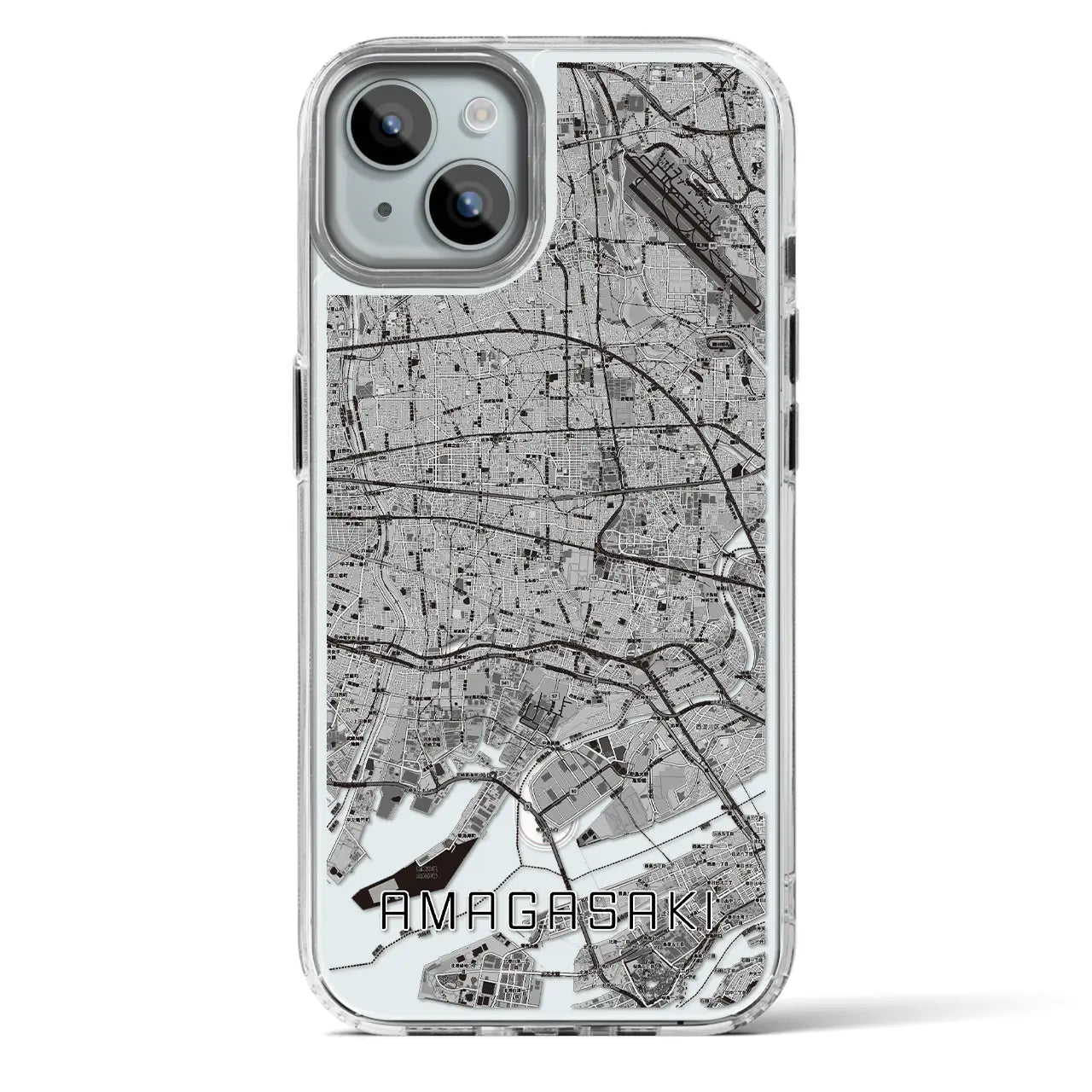 【尼崎(兵庫県)】地図柄iPhoneケース(MagSafeタイプ)