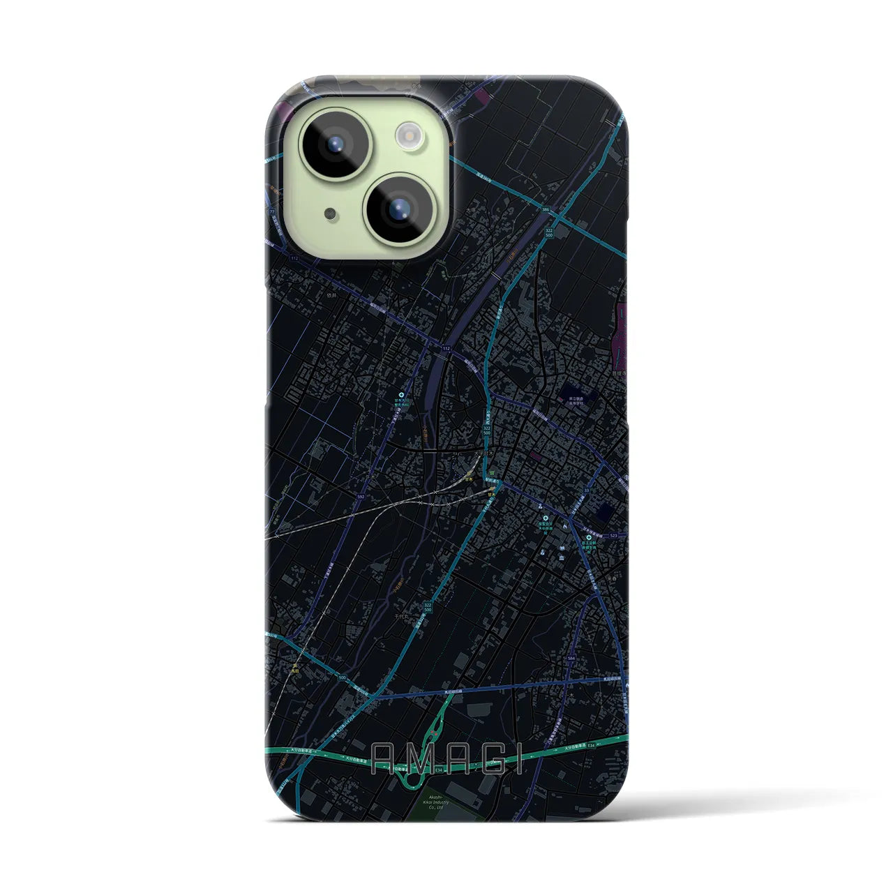 【甘木(福岡県)】地図柄iPhoneケース(バックカバータイプ)