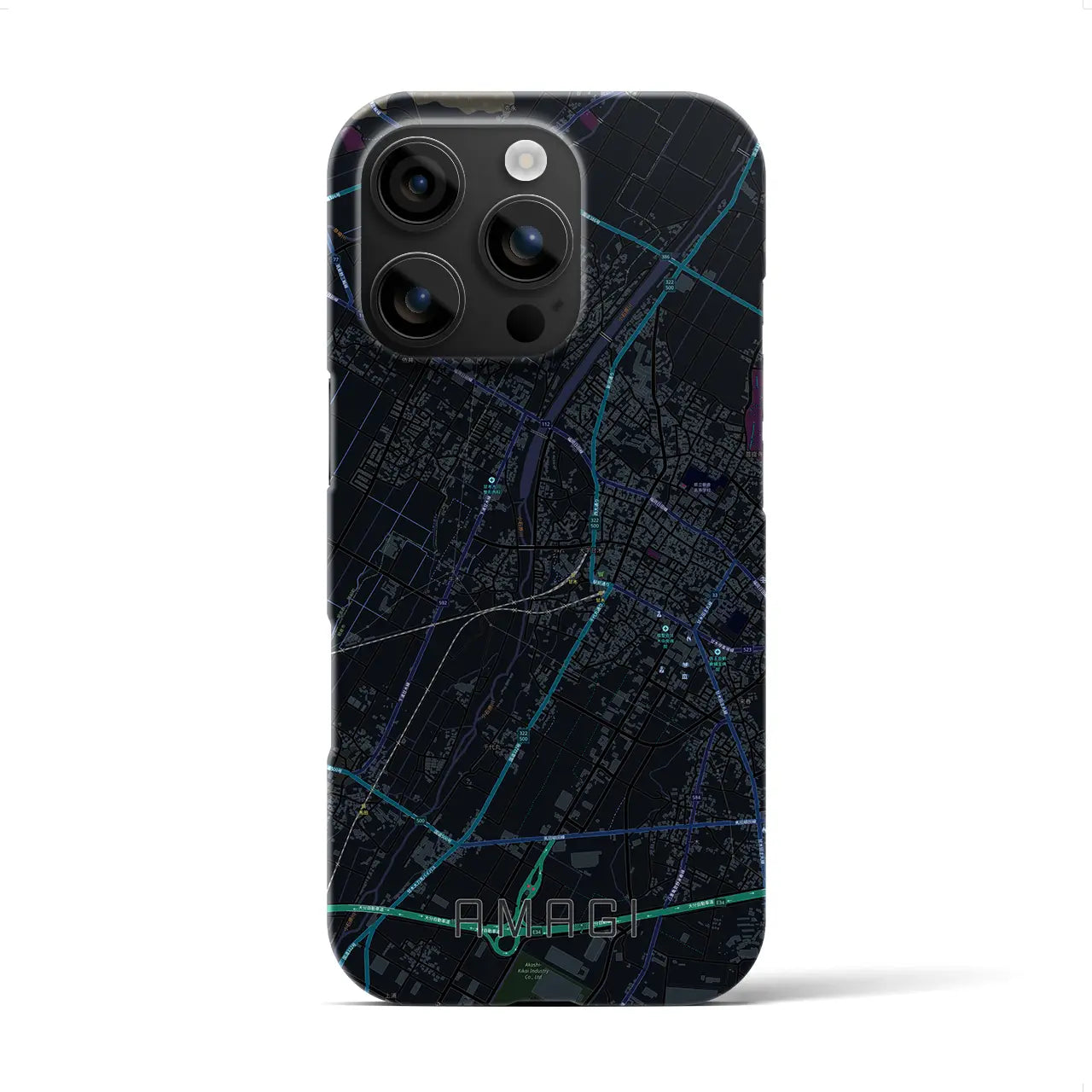 【甘木(福岡県)】地図柄iPhoneケース(バックカバータイプ)