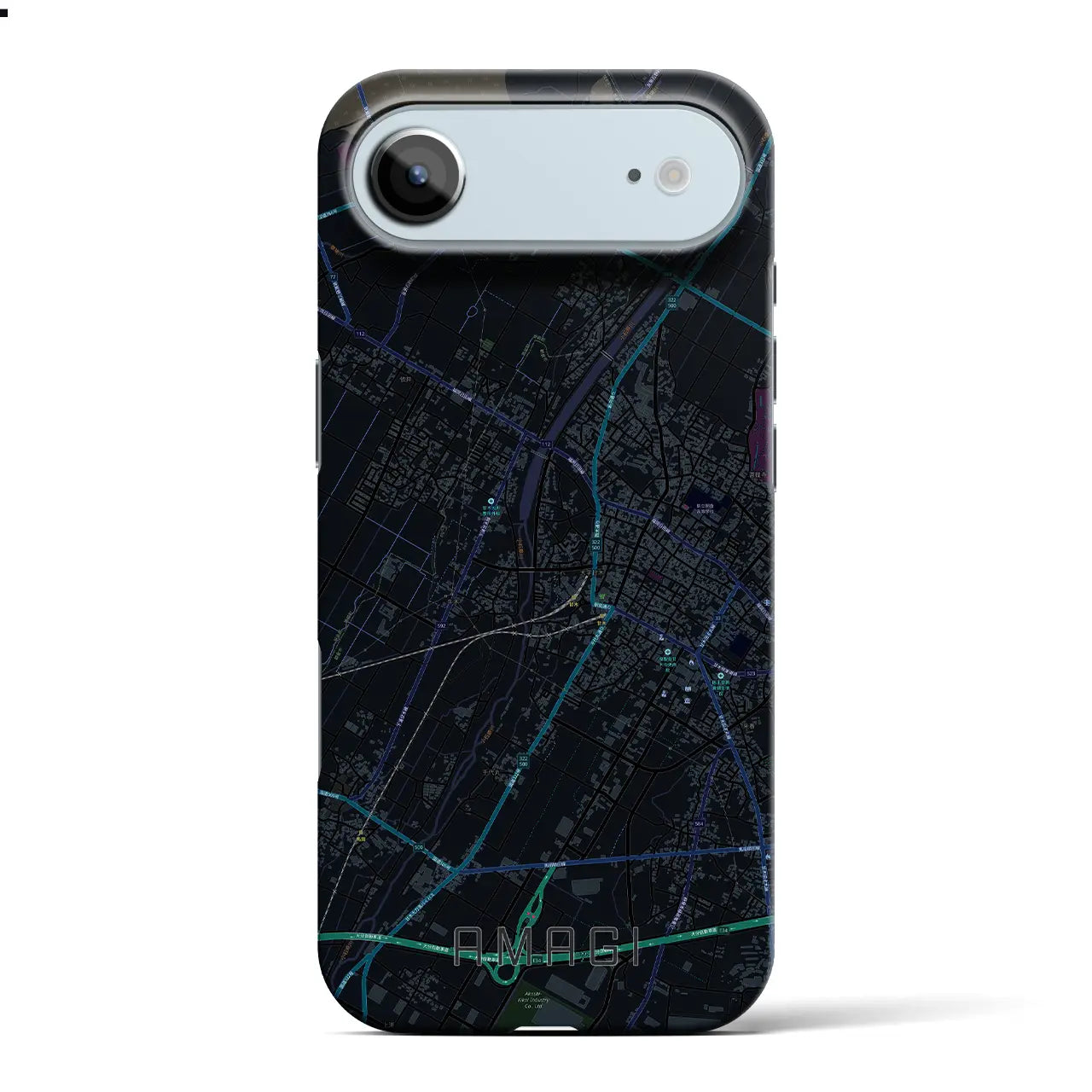 【甘木(福岡県)】地図柄iPhoneケース(バックカバータイプ)