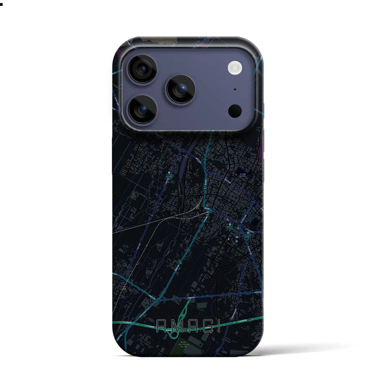 【甘木(福岡県)】地図柄iPhoneケース(バックカバータイプ)