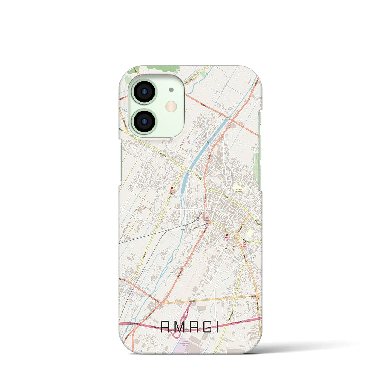 【甘木(福岡県)】地図柄iPhoneケース(バックカバータイプ)