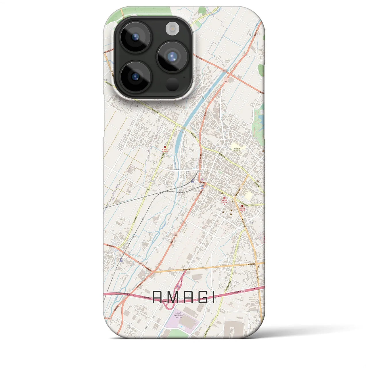 【甘木(福岡県)】地図柄iPhoneケース(バックカバータイプ)