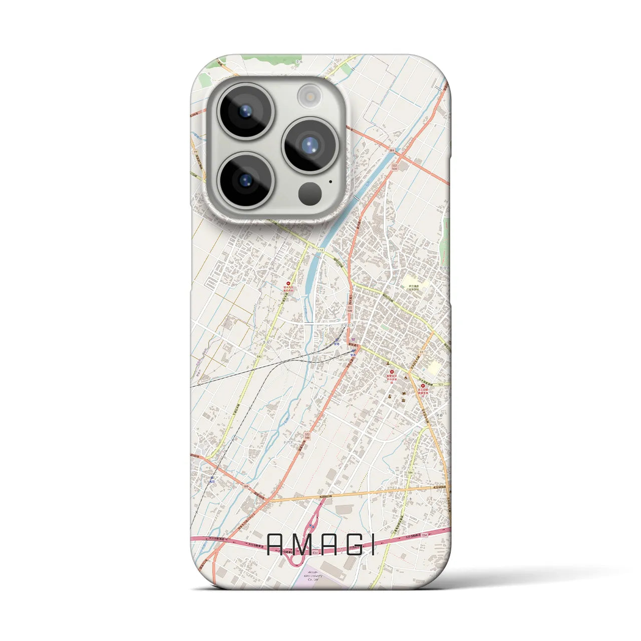 【甘木(福岡県)】地図柄iPhoneケース(バックカバータイプ)
