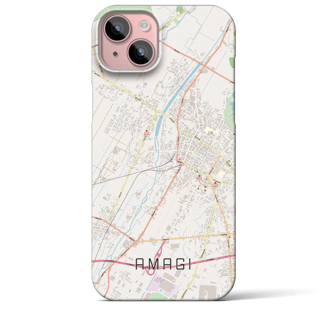【甘木(福岡県)】地図柄iPhoneケース(バックカバータイプ)