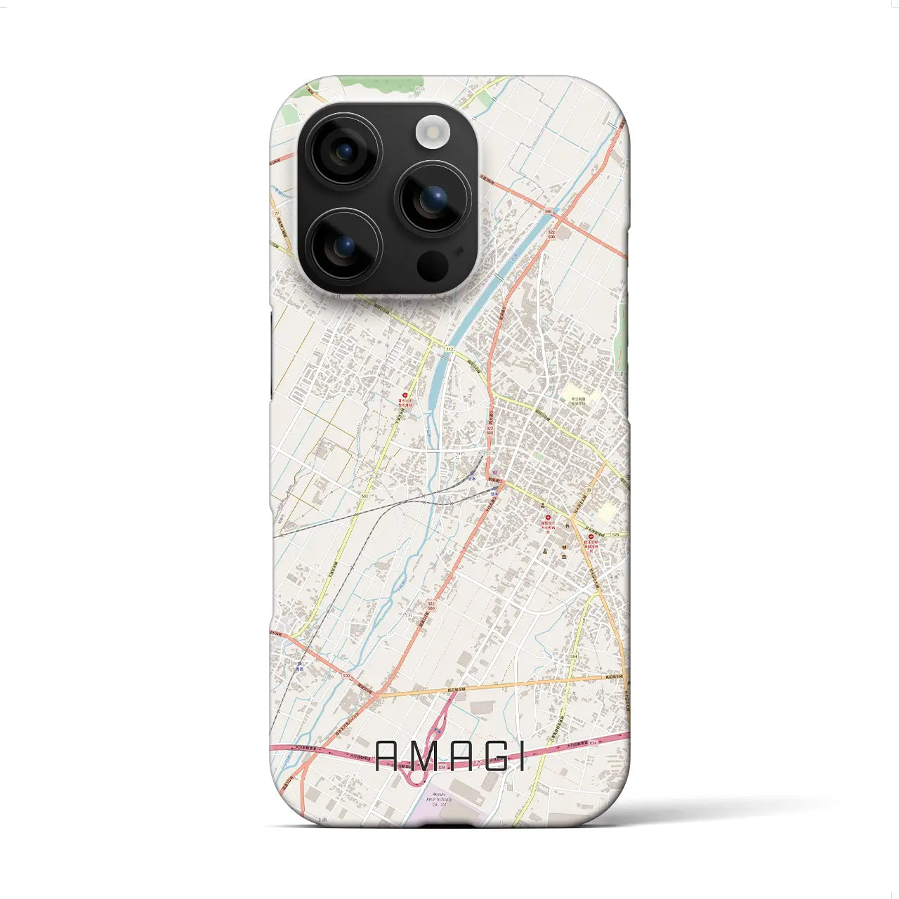 【甘木(福岡県)】地図柄iPhoneケース(バックカバータイプ)
