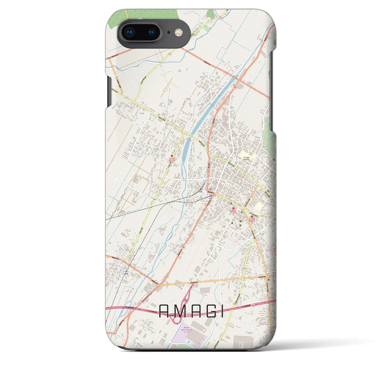 【甘木(福岡県)】地図柄iPhoneケース(バックカバータイプ)