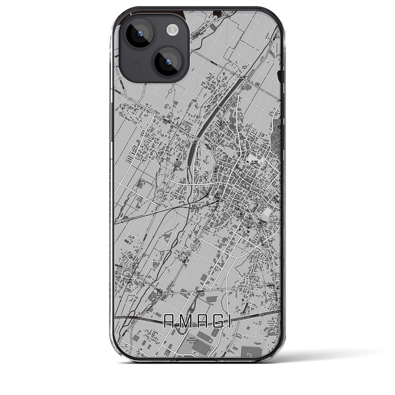 【甘木(福岡県)】地図柄iPhoneケース(クリアタイプ)