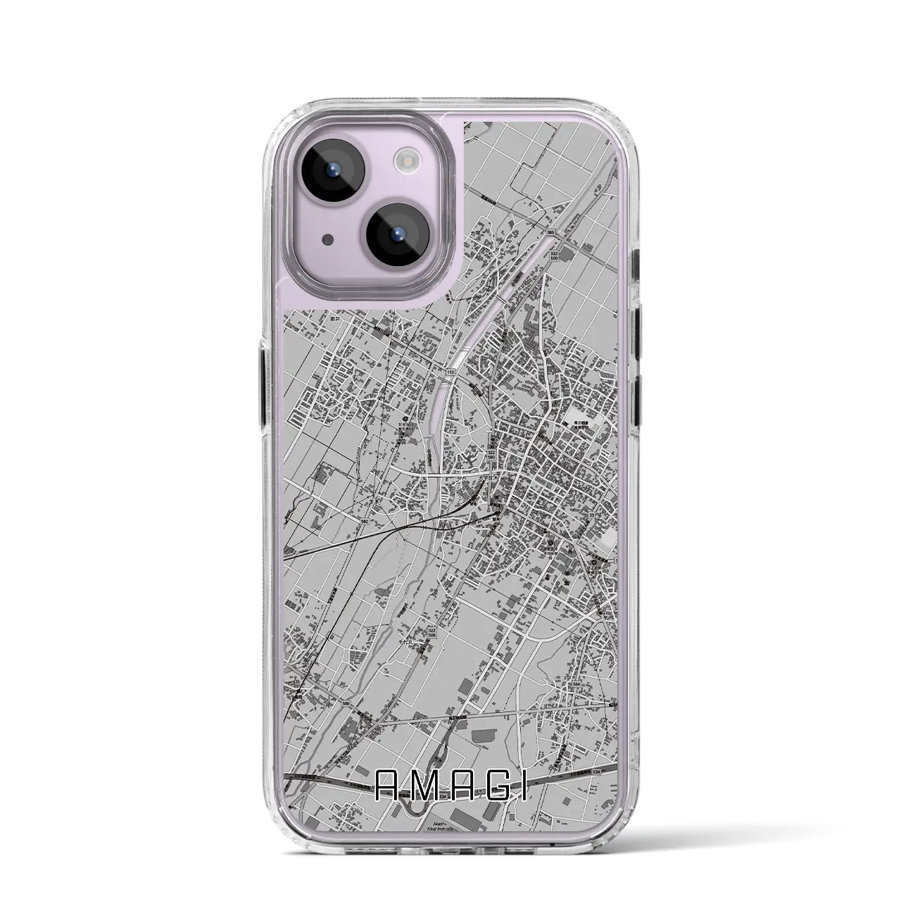 【甘木(福岡県)】地図柄iPhoneケース(MagSafeタイプ)