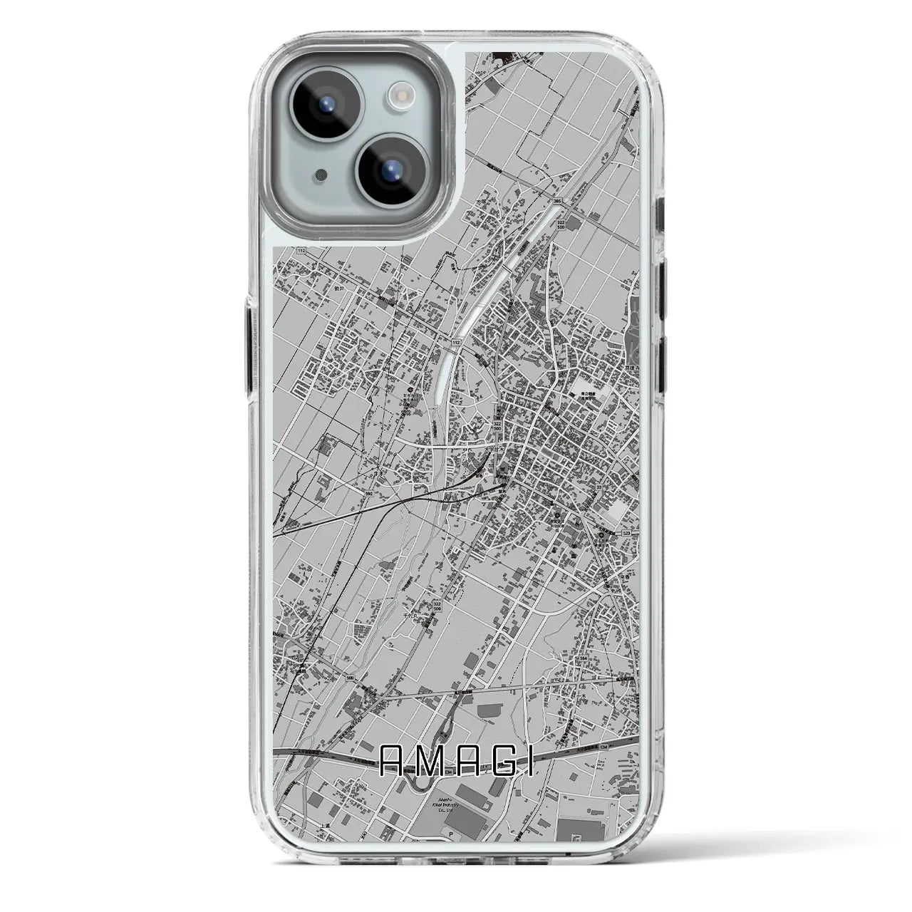 【甘木(福岡県)】地図柄iPhoneケース(MagSafeタイプ)