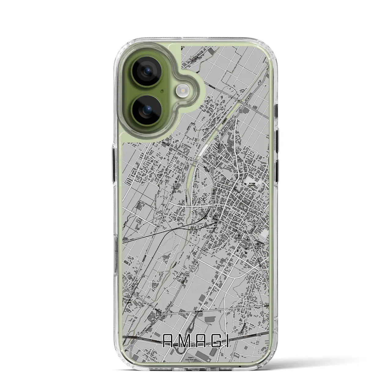 【甘木(福岡県)】地図柄iPhoneケース(MagSafeタイプ)