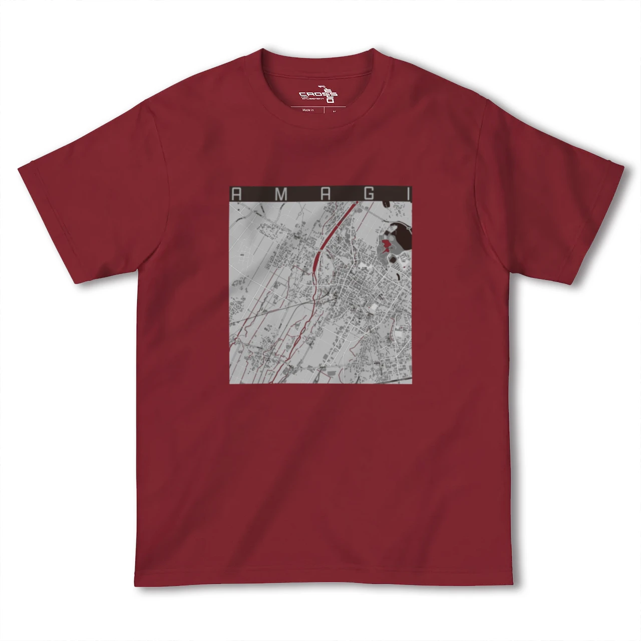 【甘木(福岡県)】地図柄ヘビーウェイトTシャツ
