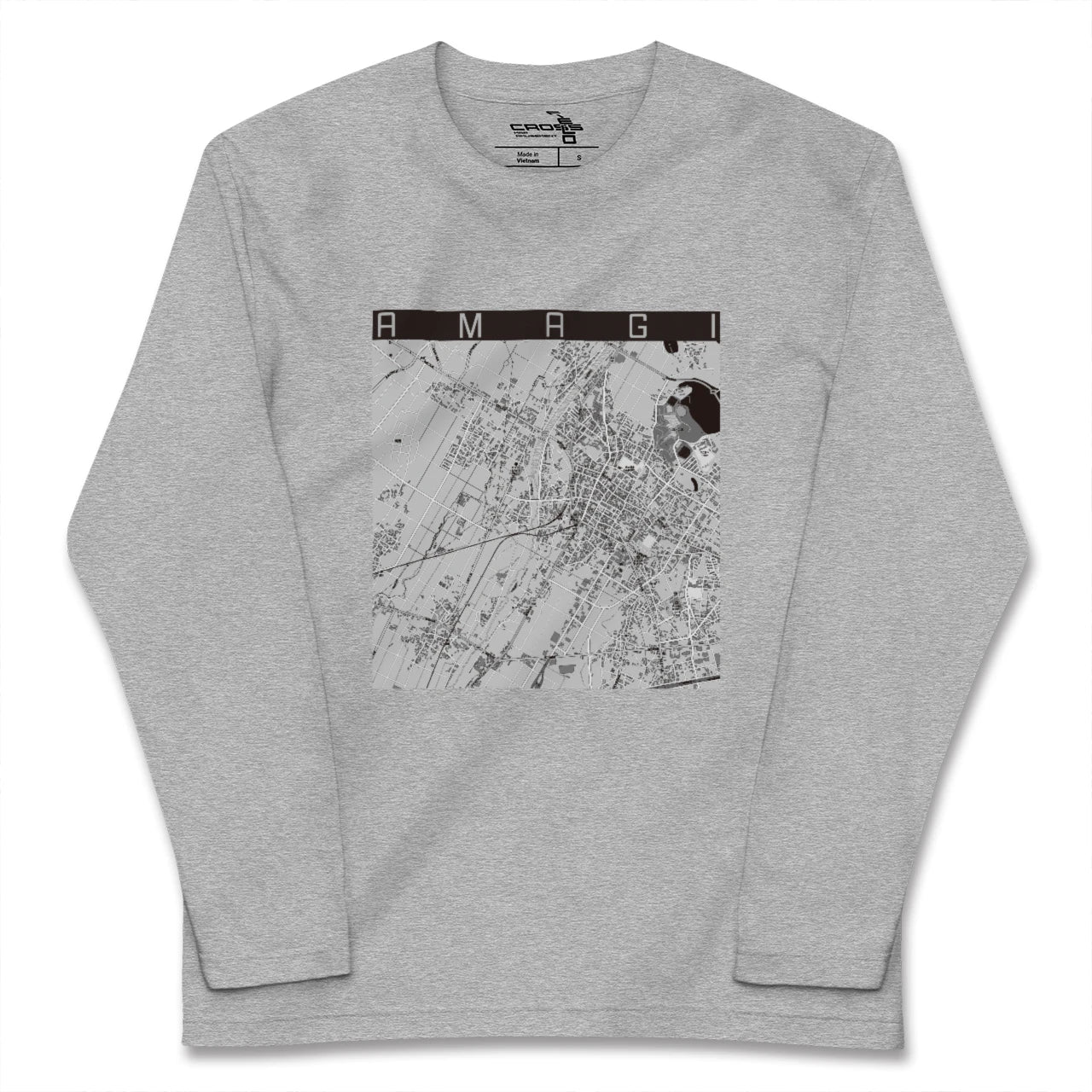 【甘木(福岡県)】地図柄ロングスリーブTシャツ