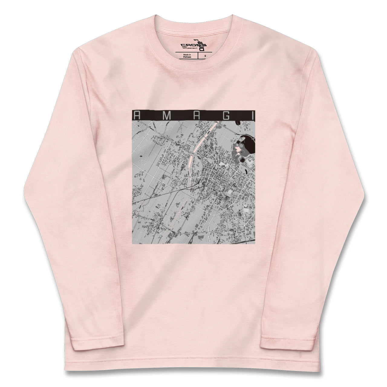 【甘木(福岡県)】地図柄ロングスリーブTシャツ