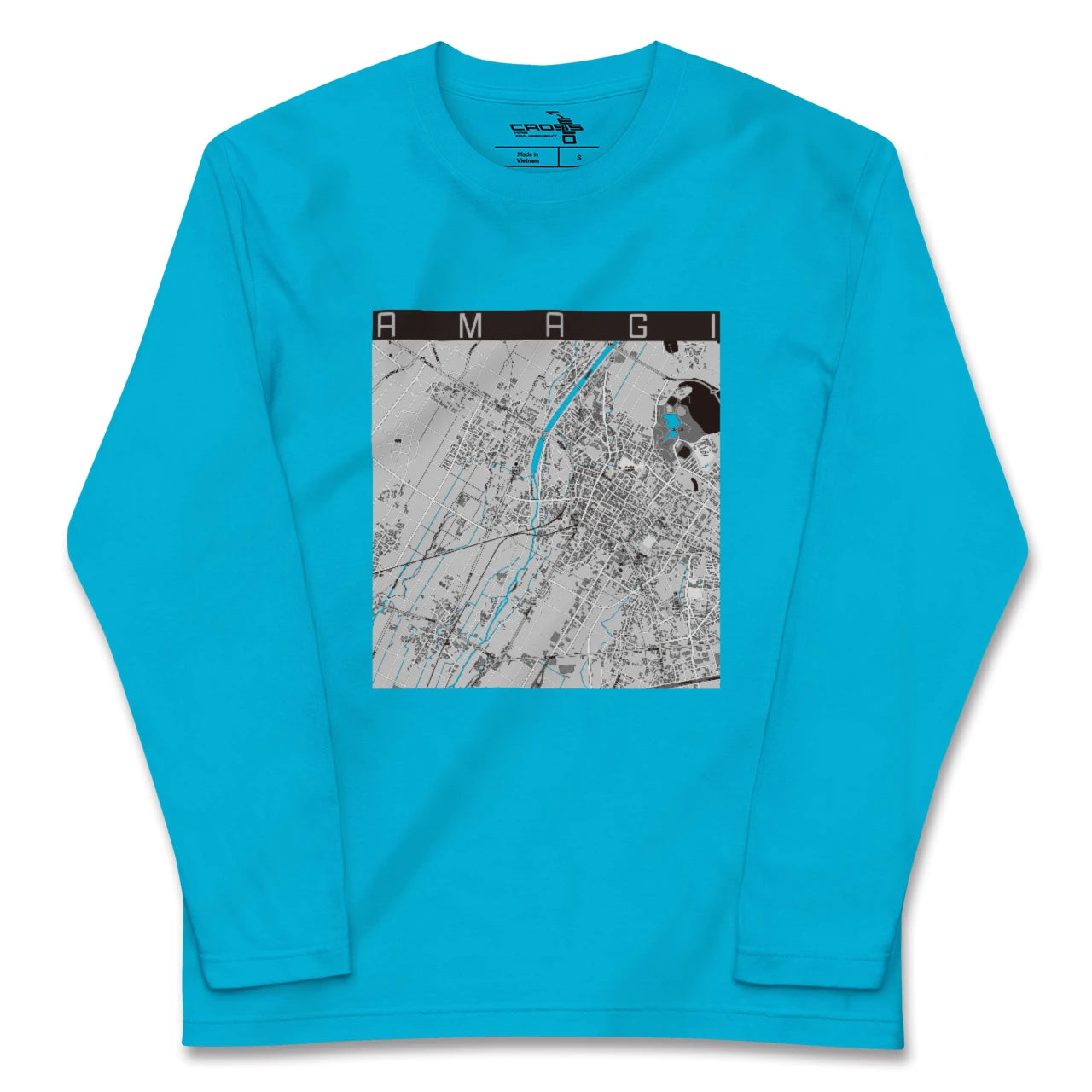 【甘木(福岡県)】地図柄ロングスリーブTシャツ