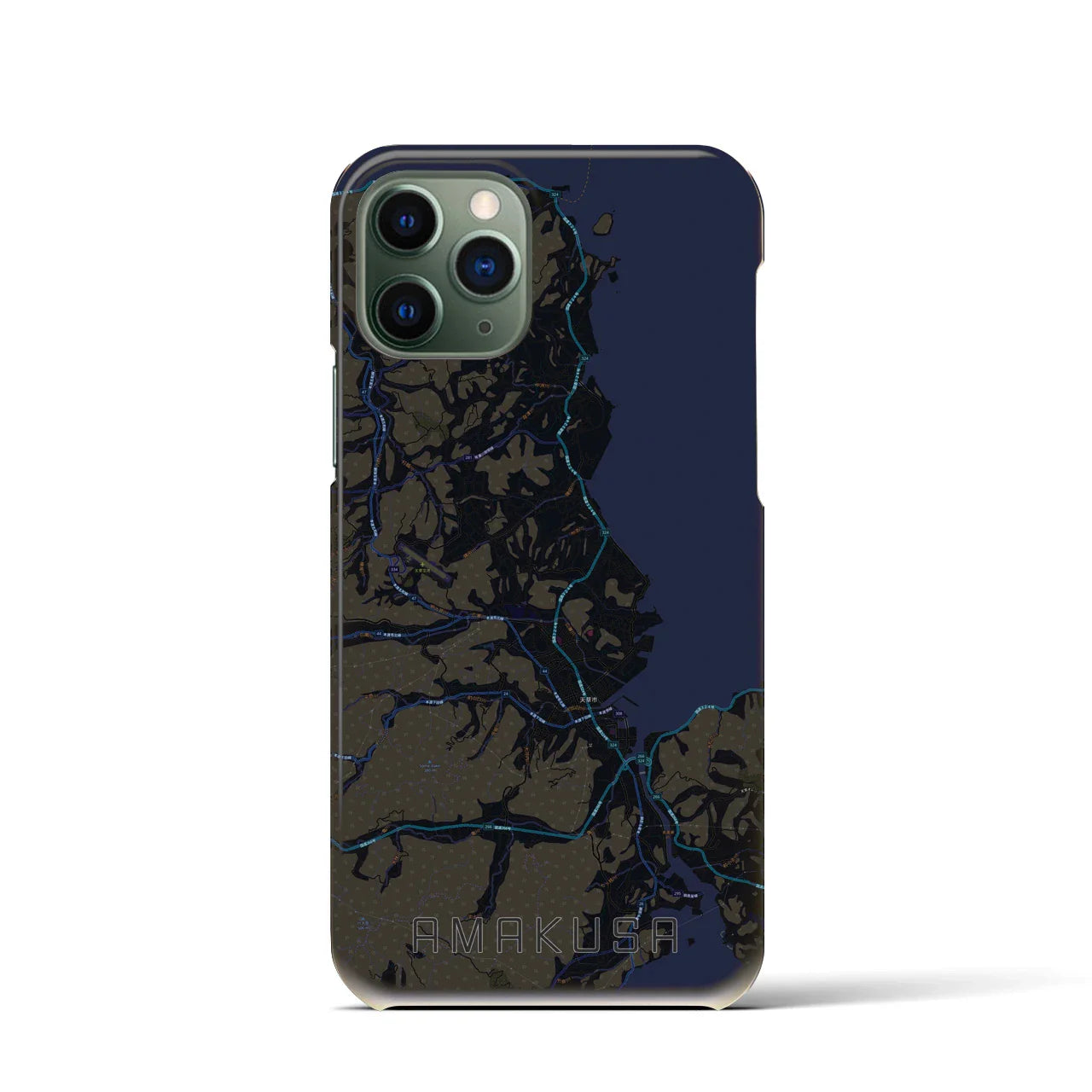 【天草(熊本県)】地図柄iPhoneケース(バックカバータイプ)