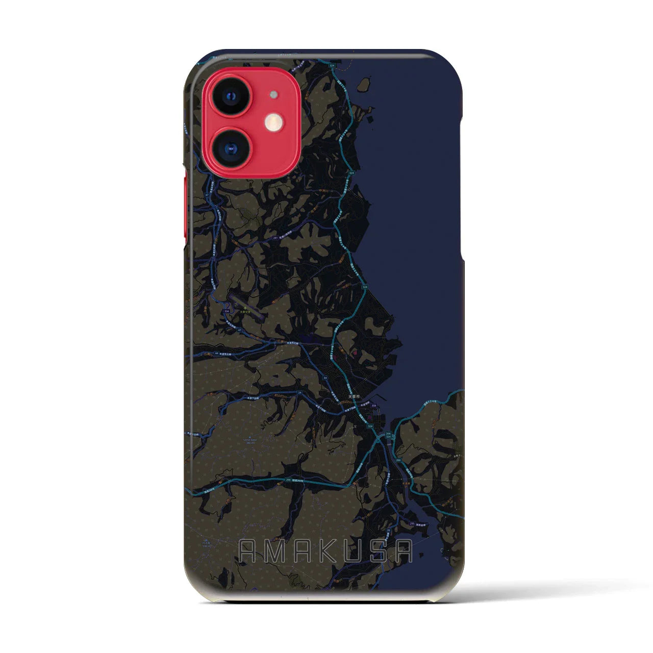 【天草(熊本県)】地図柄iPhoneケース(バックカバータイプ)