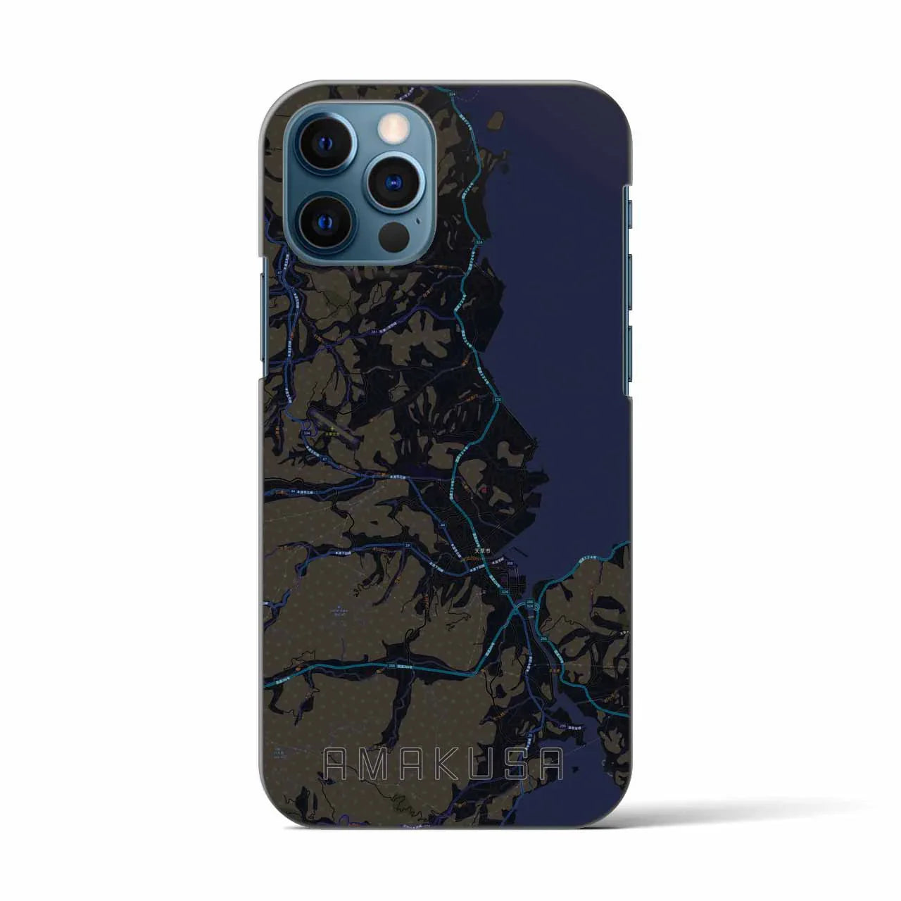【天草(熊本県)】地図柄iPhoneケース(バックカバータイプ)