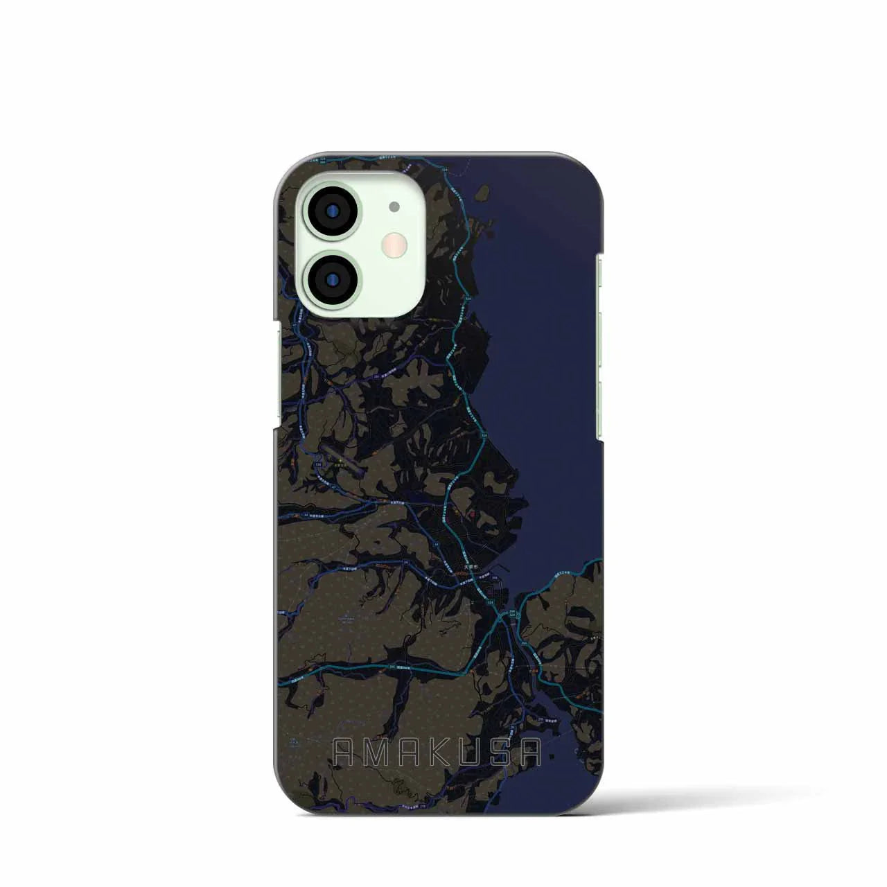 【天草(熊本県)】地図柄iPhoneケース(バックカバータイプ)