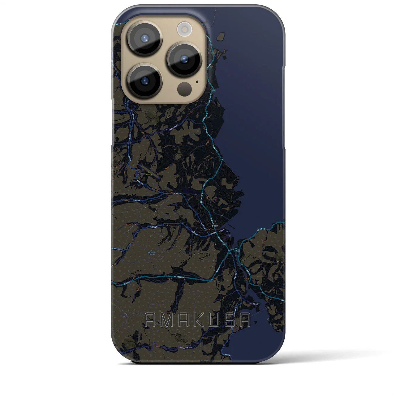 【天草(熊本県)】地図柄iPhoneケース(バックカバータイプ)