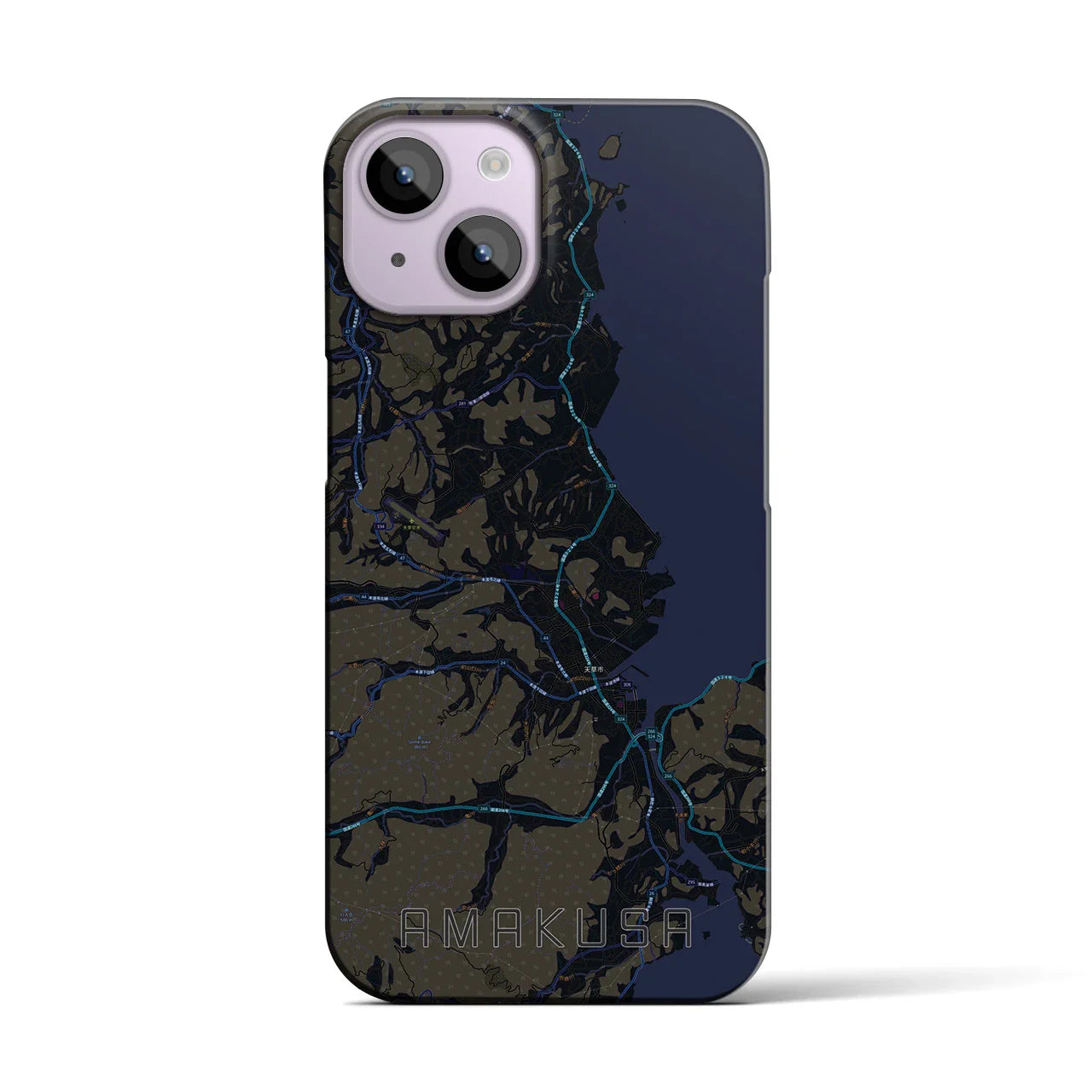 【天草(熊本県)】地図柄iPhoneケース(バックカバータイプ)