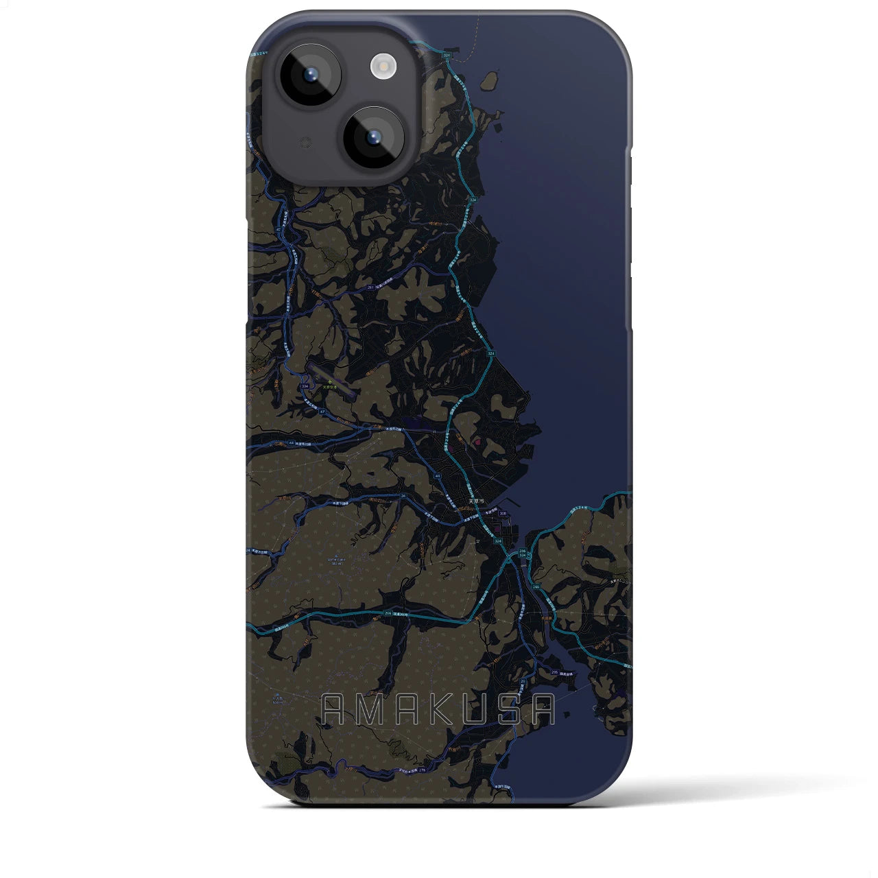 【天草(熊本県)】地図柄iPhoneケース(バックカバータイプ)