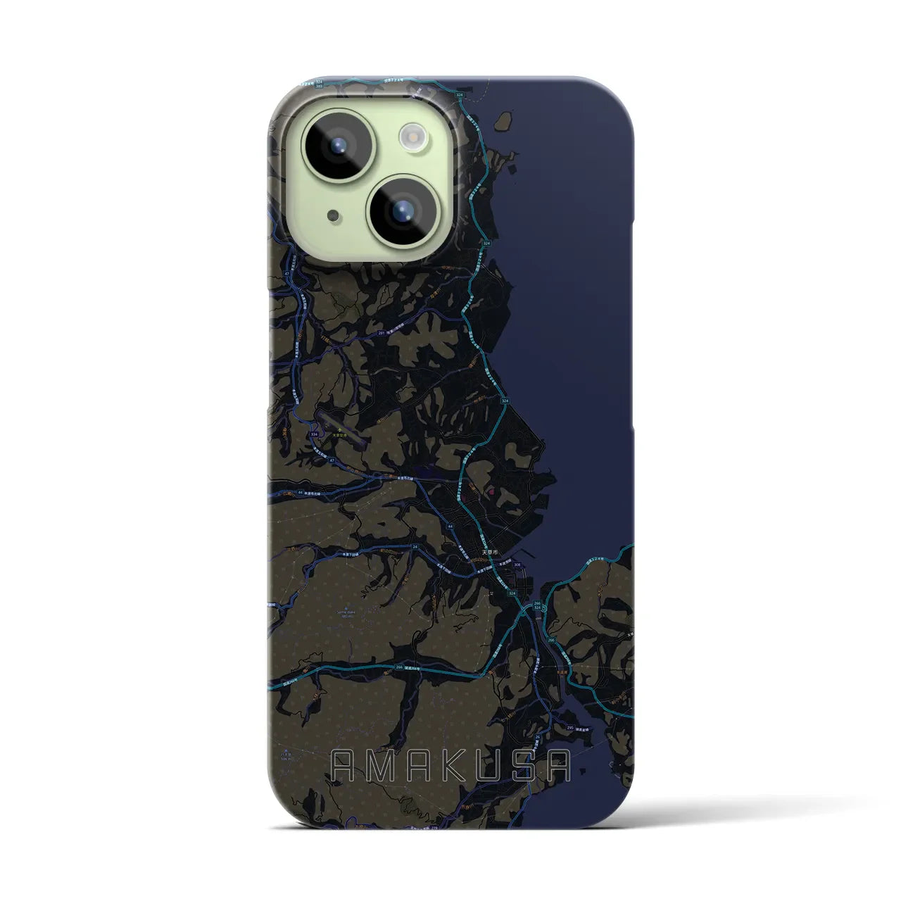 【天草(熊本県)】地図柄iPhoneケース(バックカバータイプ)