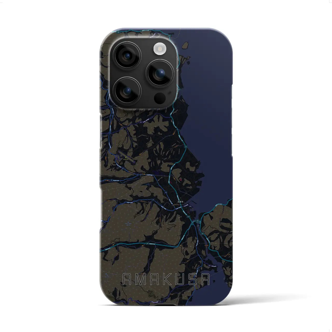 【天草(熊本県)】地図柄iPhoneケース(バックカバータイプ)