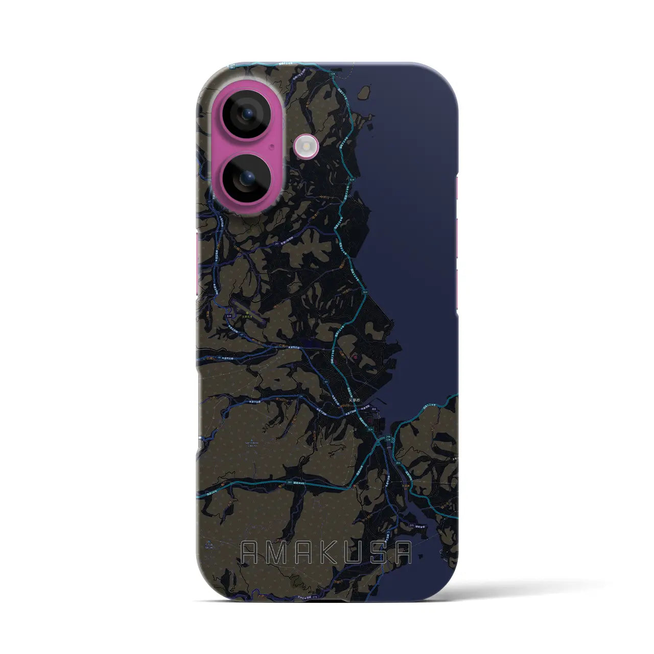 【天草(熊本県)】地図柄iPhoneケース(バックカバータイプ)