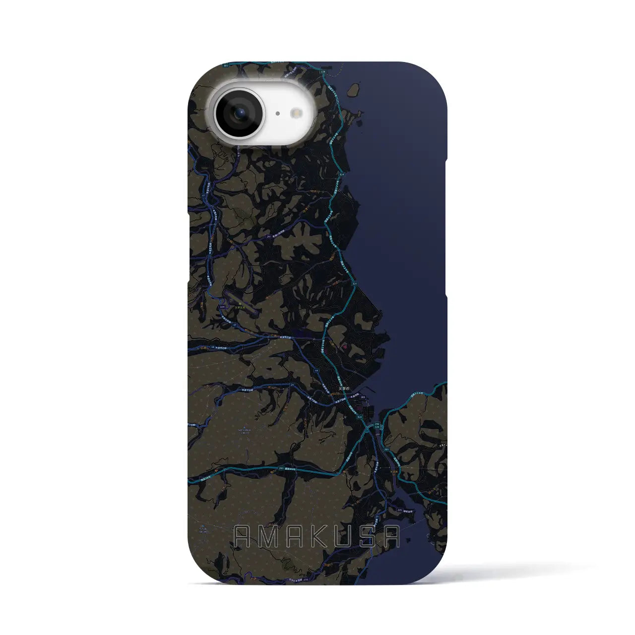 【天草(熊本県)】地図柄iPhoneケース(バックカバータイプ)