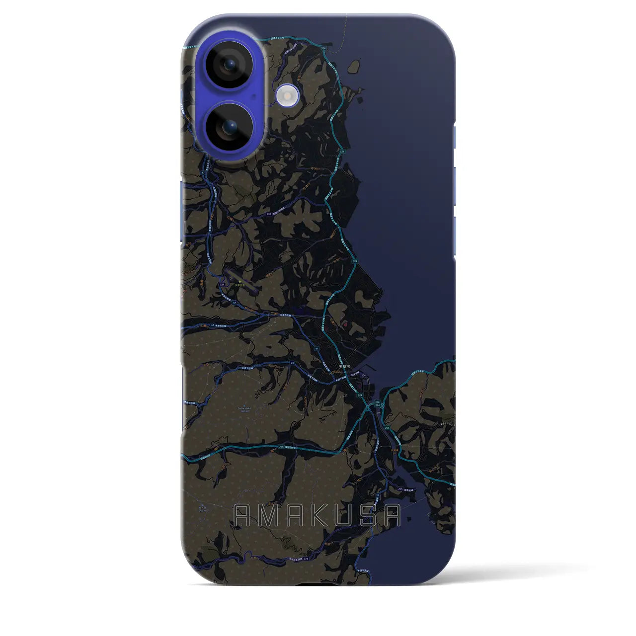 【天草(熊本県)】地図柄iPhoneケース(バックカバータイプ)