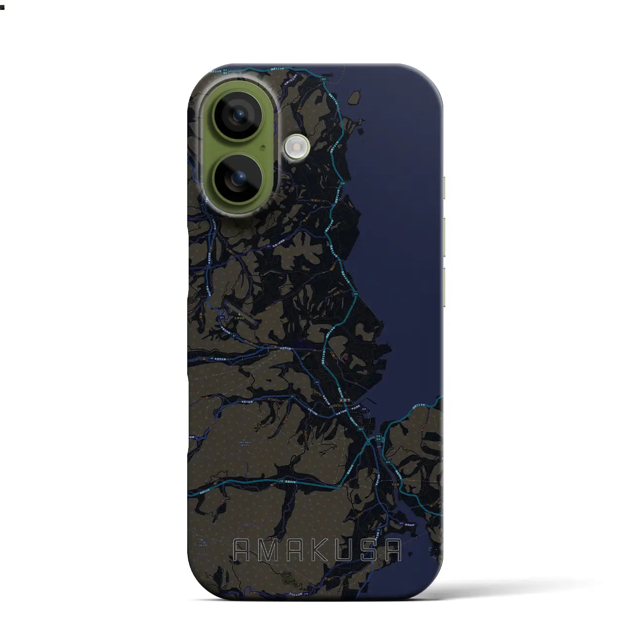 【天草(熊本県)】地図柄iPhoneケース(バックカバータイプ)