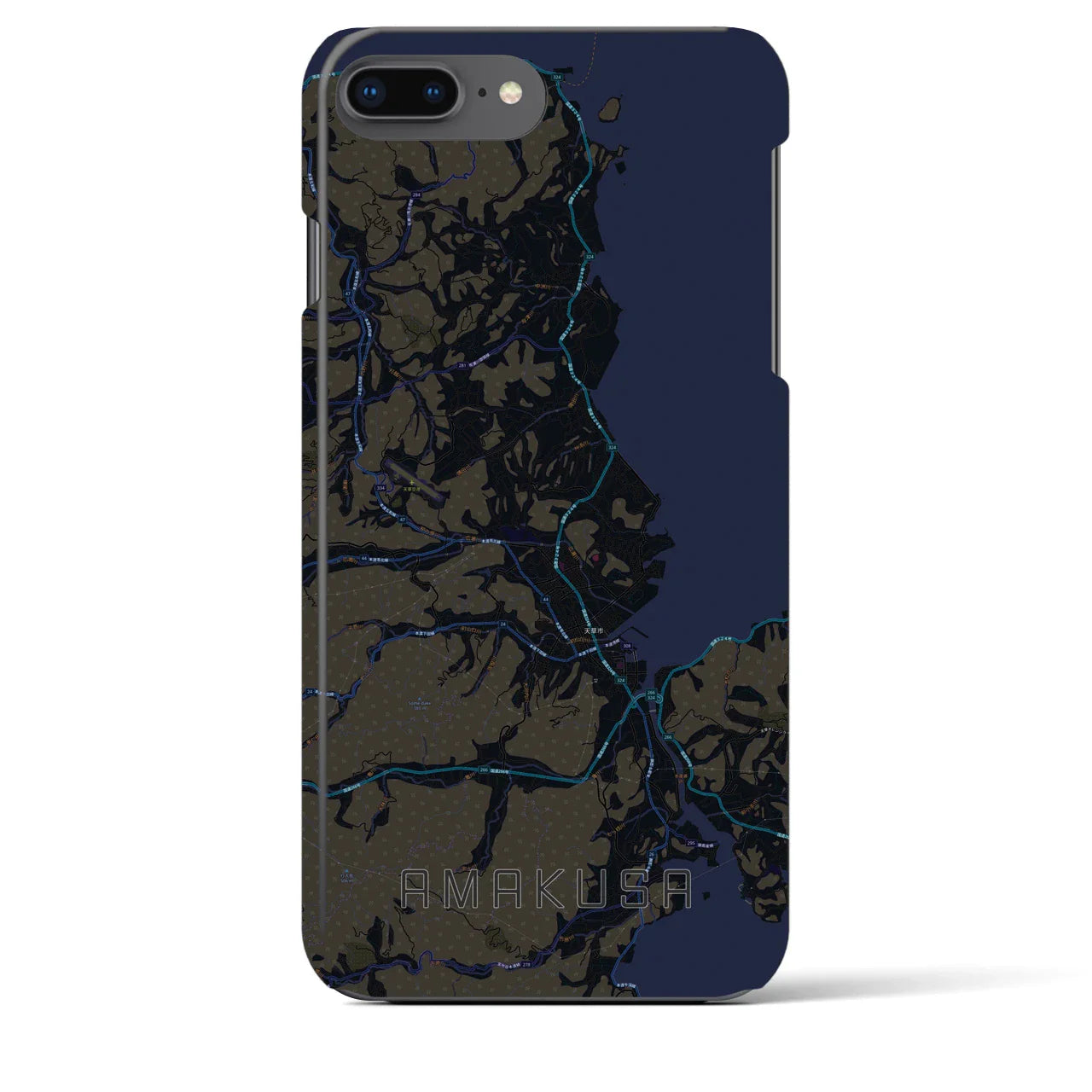 【天草(熊本県)】地図柄iPhoneケース(バックカバータイプ)