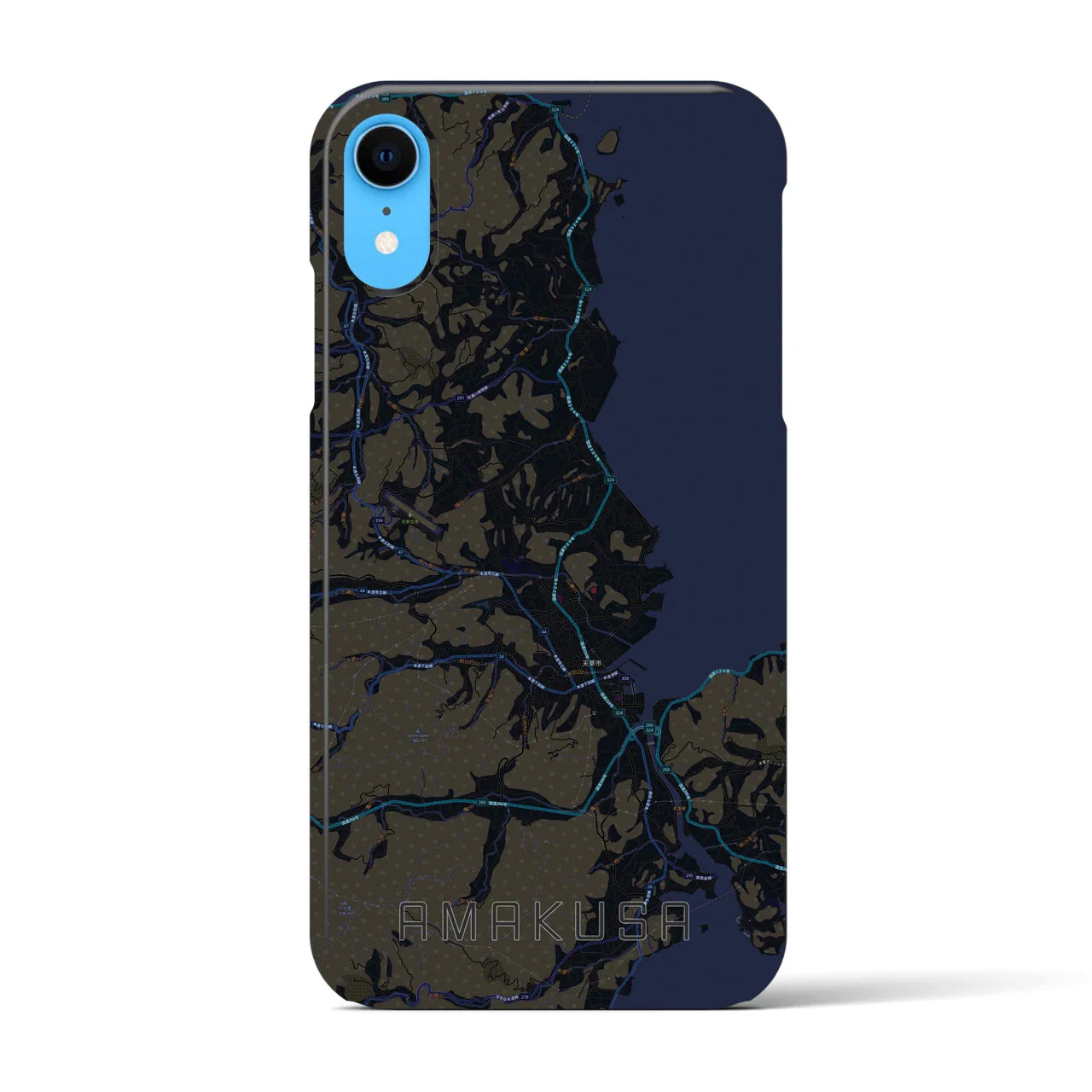 【天草(熊本県)】地図柄iPhoneケース(バックカバータイプ)