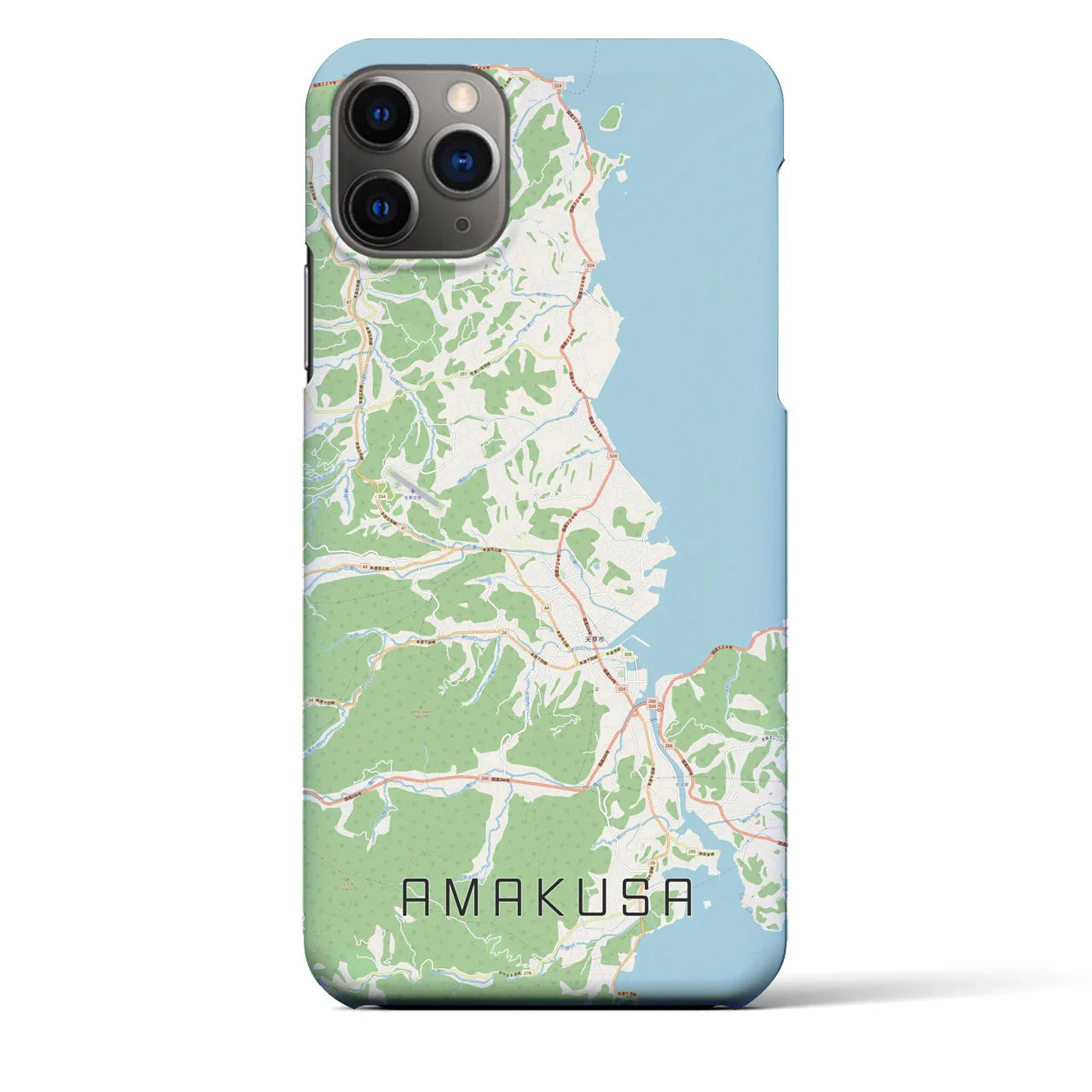 【天草(熊本県)】地図柄iPhoneケース(バックカバータイプ)