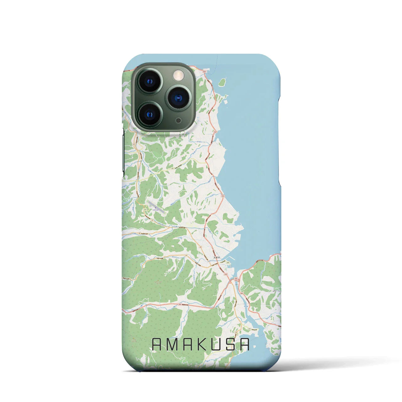 【天草(熊本県)】地図柄iPhoneケース(バックカバータイプ)