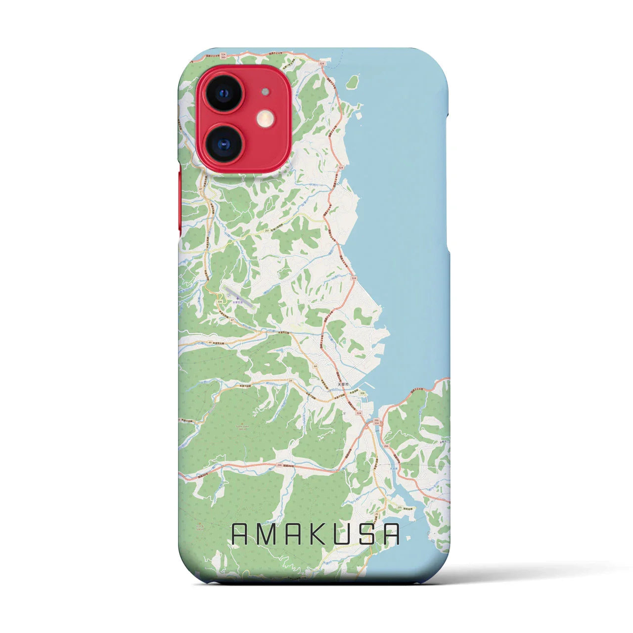 【天草(熊本県)】地図柄iPhoneケース(バックカバータイプ)