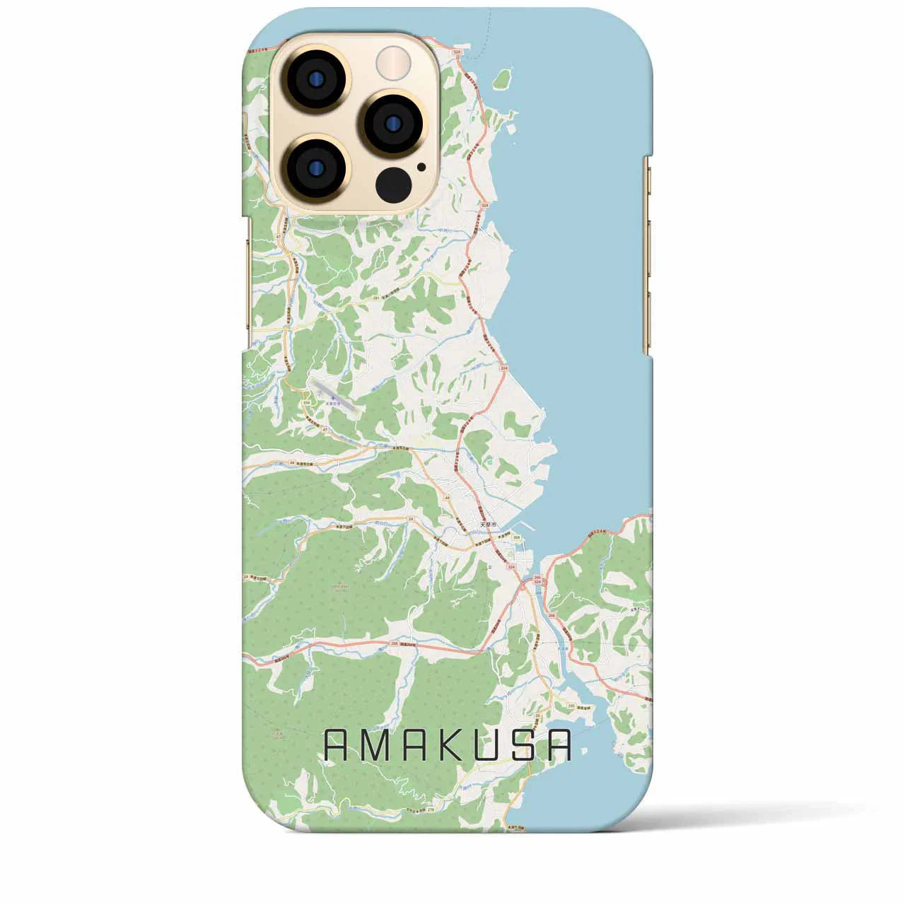 【天草(熊本県)】地図柄iPhoneケース(バックカバータイプ)